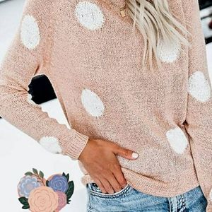Pink polka dot sweater